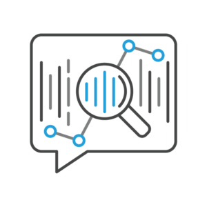 Voice analytics icon.